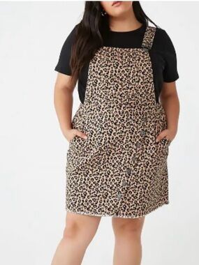 Forever 21 Leopard Print Overall Dress size 3X